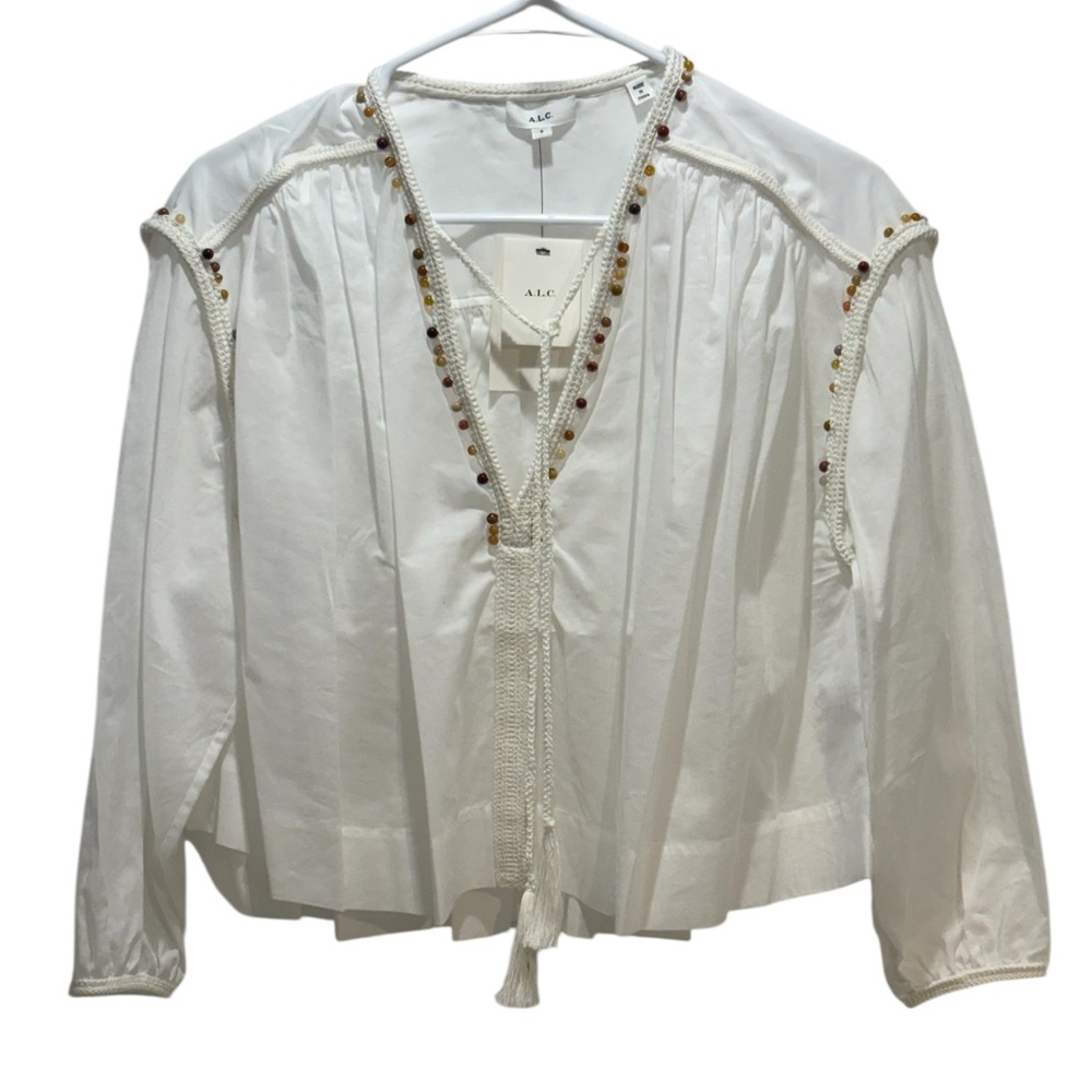 A.L.C. Jodie Crochet-Trim 
 Top – White – New With Tags - Picture 7 of 12
